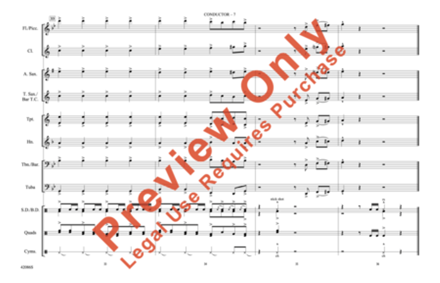 Too Close Marching Band scores gallery preview page 8