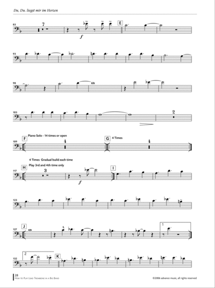 How to Play Lead Trombone in a Big Band Baritone Horn scores gallery preview page 9