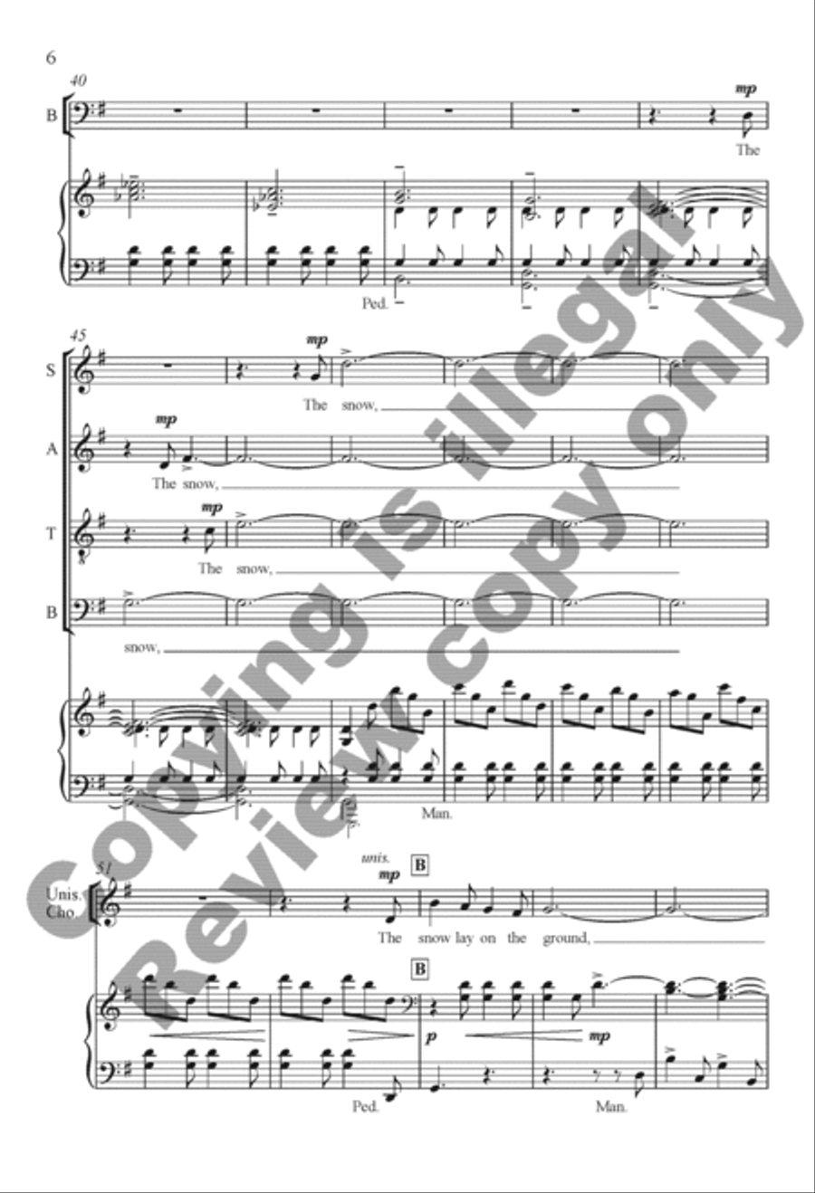 The Snow Lay On the Ground 4-Part scores gallery preview page 25