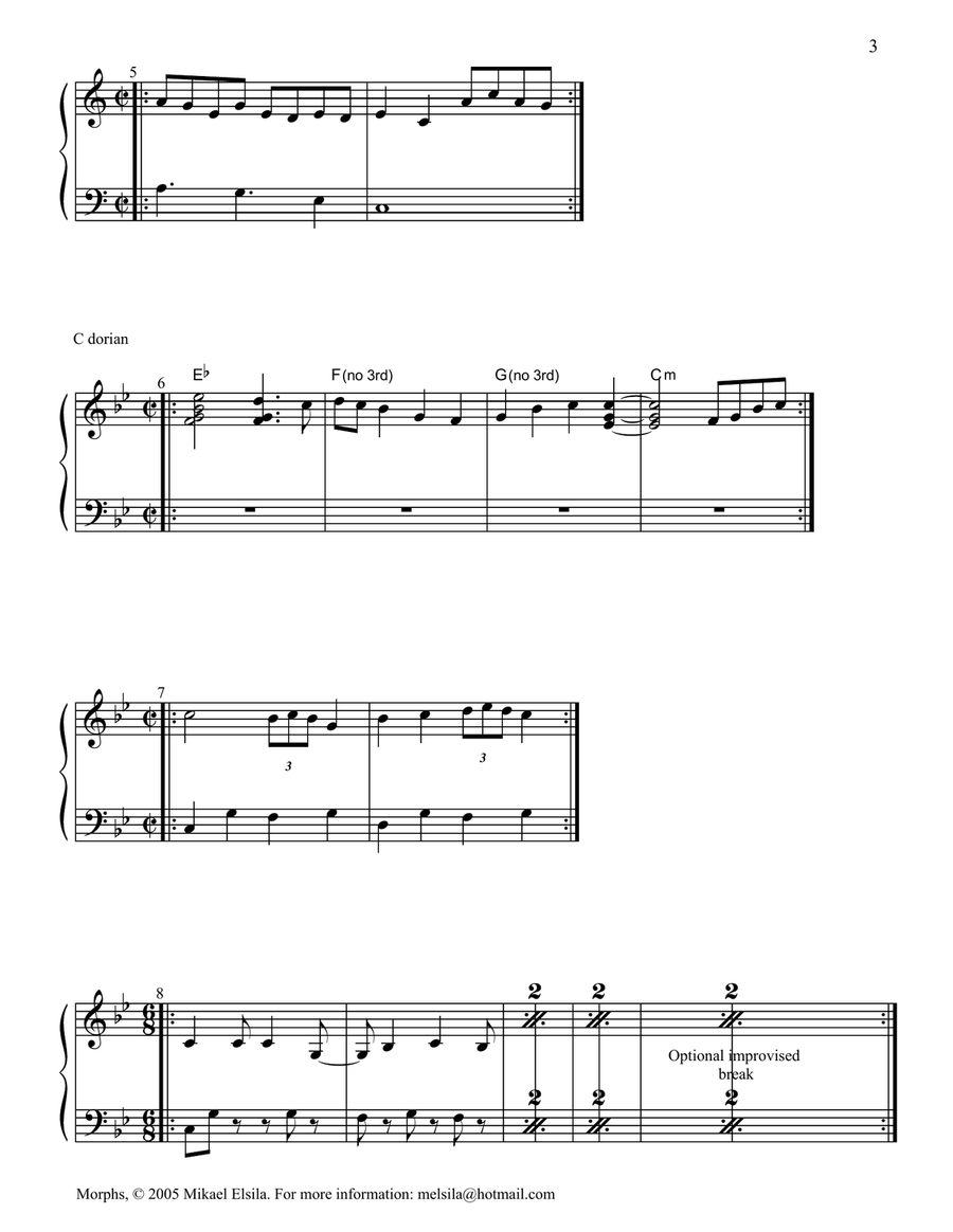 Morphs: Etudes for Improvisation Piano scores gallery preview page 3