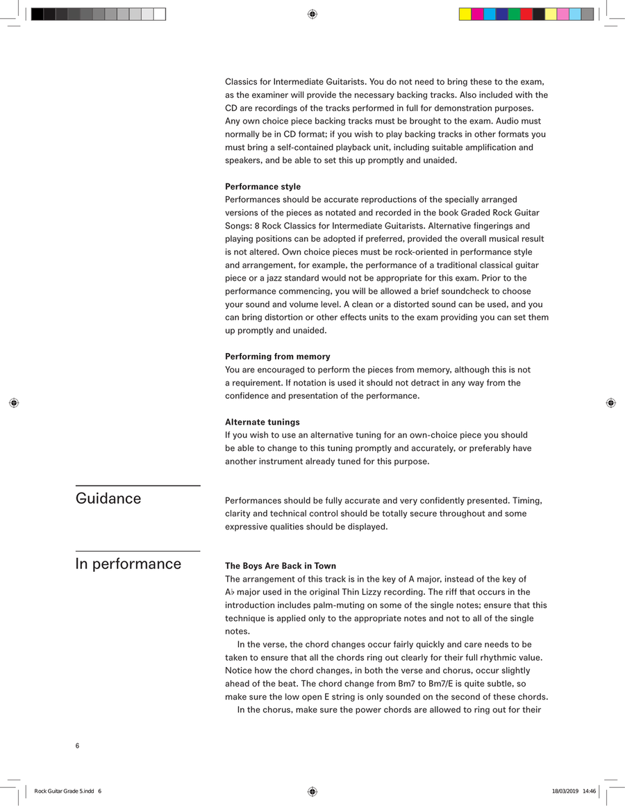 LCME Rock Guitar Handbook 2019 - Grade 5 Electric Guitar scores gallery preview page 6
