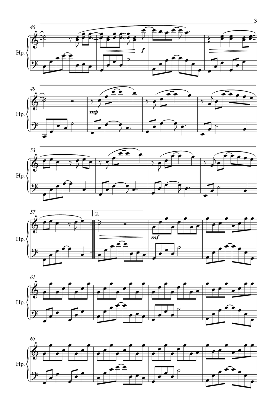 Time After Time Harp scores gallery preview page 3