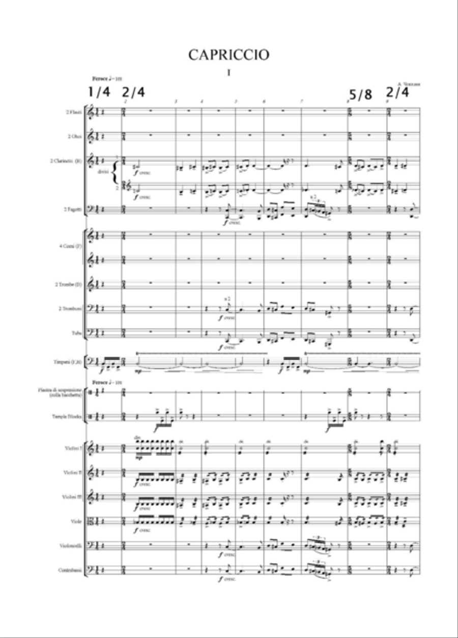 Capriccio for symphonic orchestra (score and instrumental parts) Full Orchestra scores gallery preview page 3