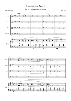 Gnossienne No. 1 – for String Quartet and Piano