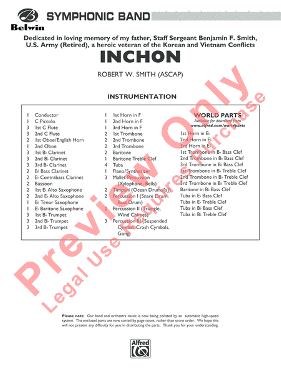 Inchon Concert Band scores gallery preview page 2
