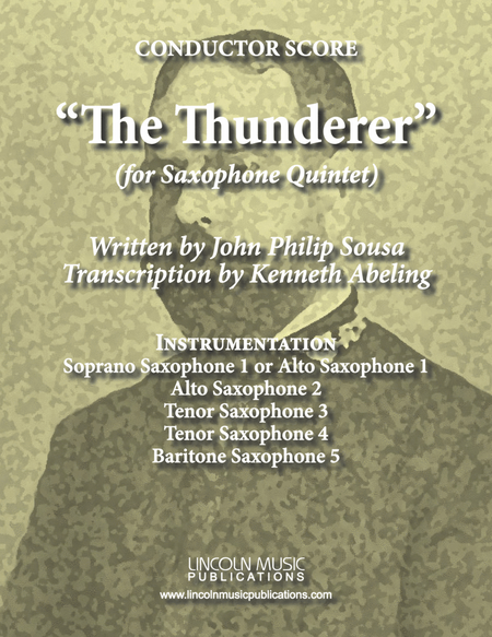 March - The Thunderer (for Saxophone Quintet SATTB or AATTB) image number null