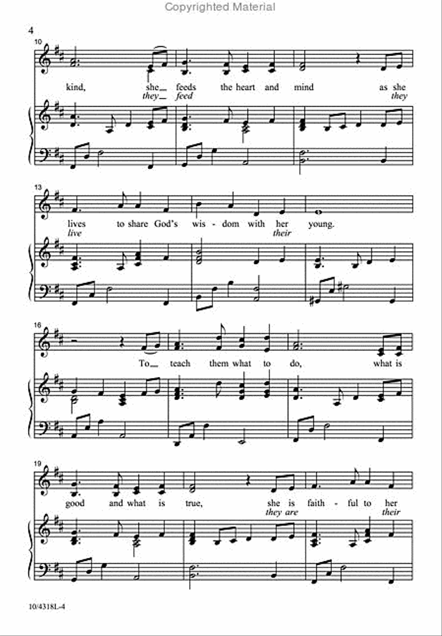 Rise Up and Call Her Blessed 4-Part scores gallery preview page 5