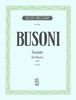 Book cover for Sonata in F minor Op. 20A K 204