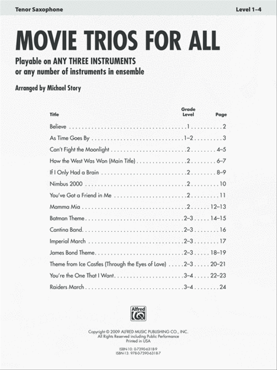 Movie Trios for All Movie Trios for All Small Ensemble scores gallery preview page 2