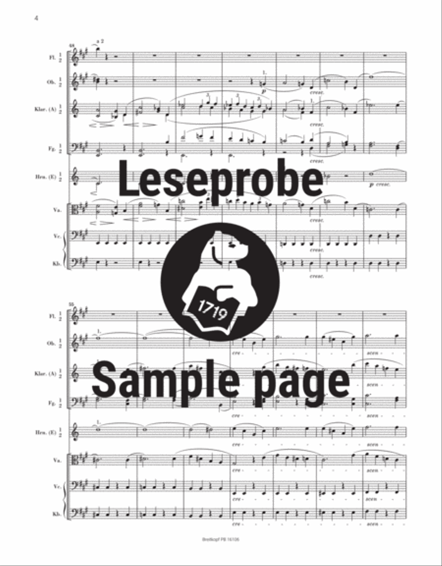 Serenade No. 2 in A major Op. 16 Orchestra scores gallery preview page 5