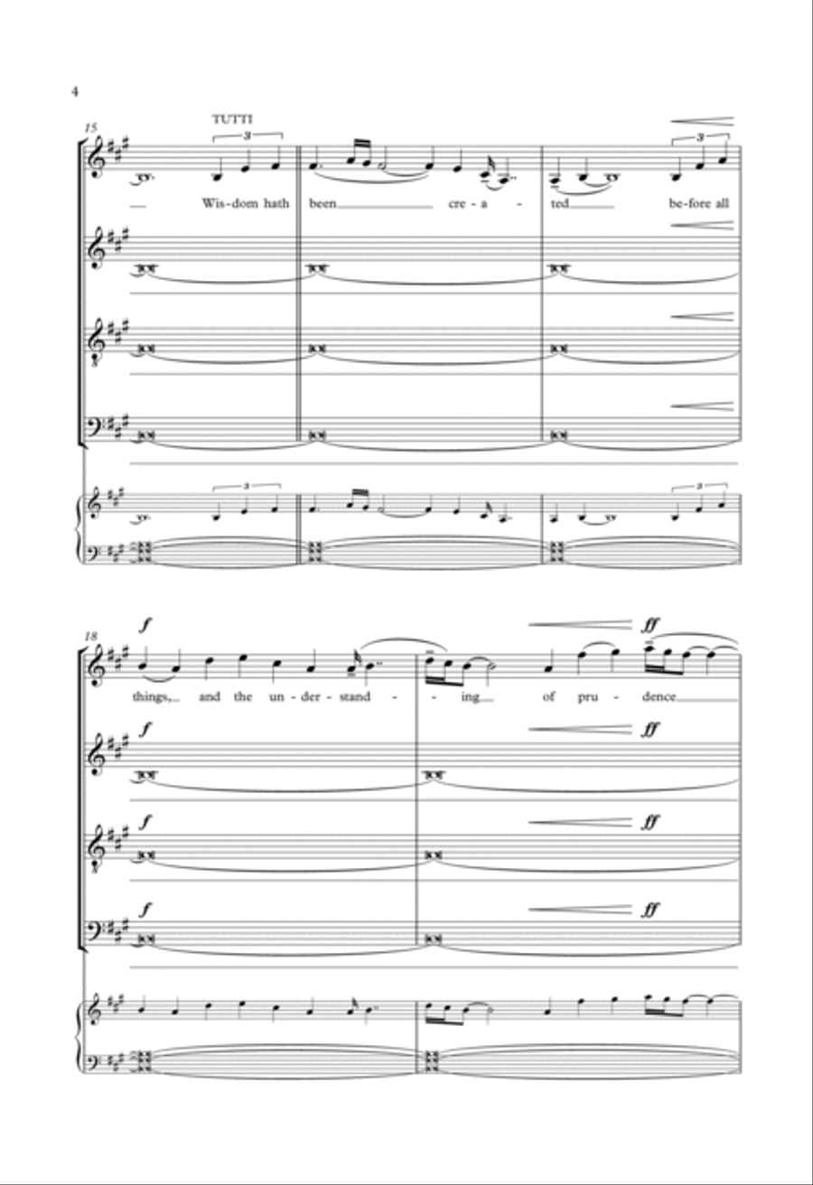 All Wisdom Cometh From The Lord 4-Part scores gallery preview page 4