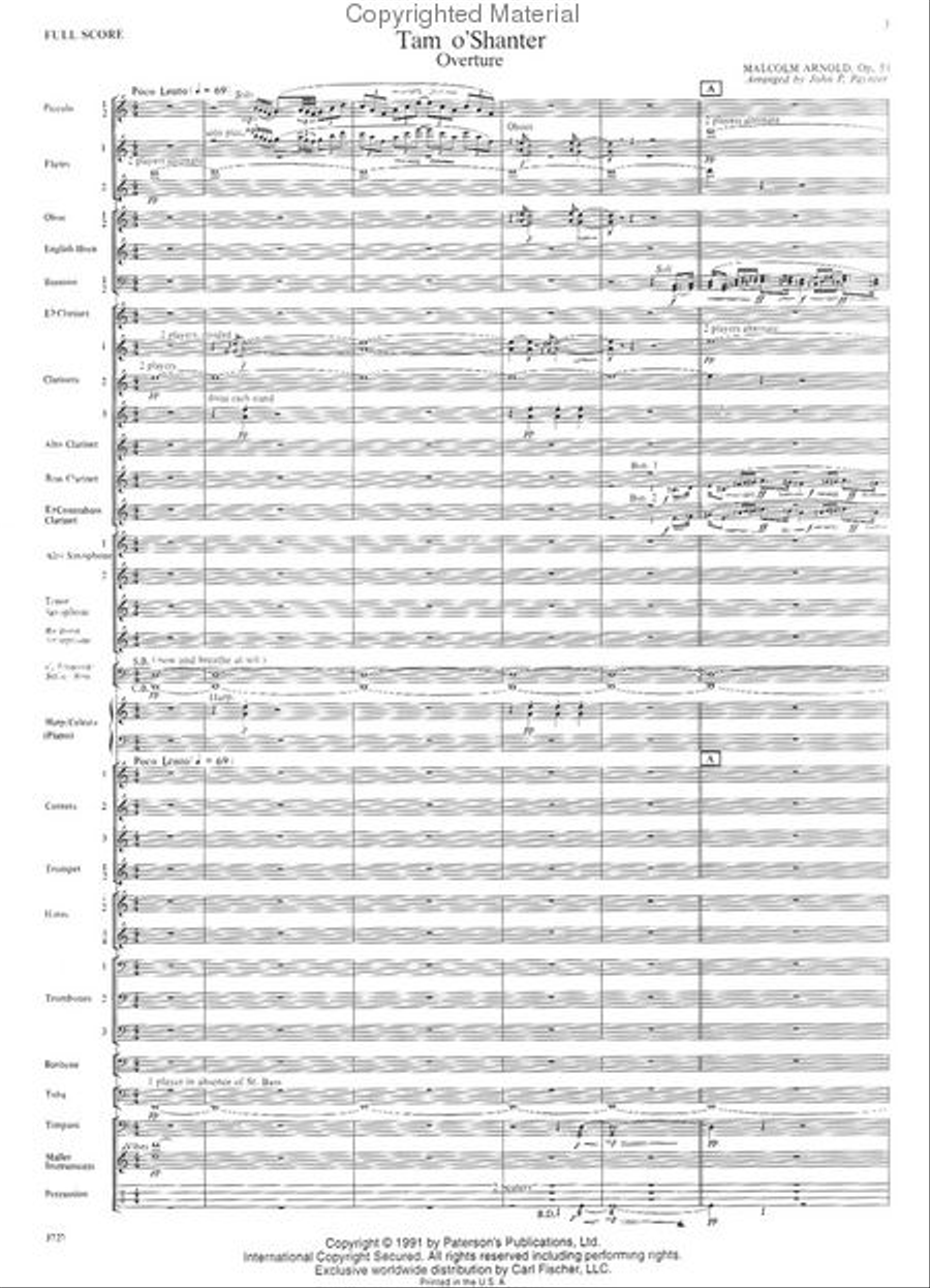 Tam O'shanter Overture, Op. 51 Concert Band scores gallery preview page 2