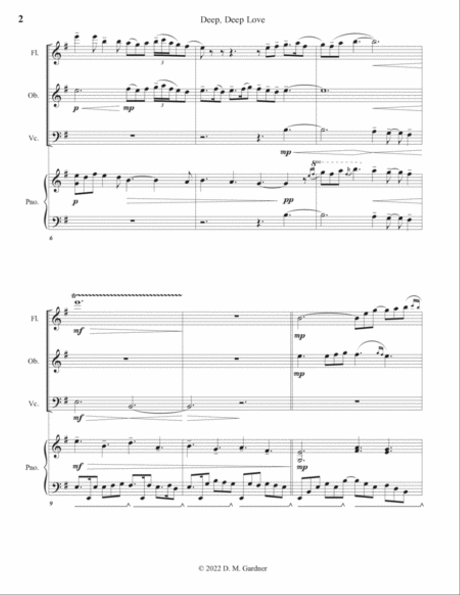 Deep, Deep Love Deep, Deep Love Chamber Music scores gallery preview page 4