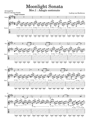Book cover for Moonlight Sonata mov.1 : Adagio sostenuto