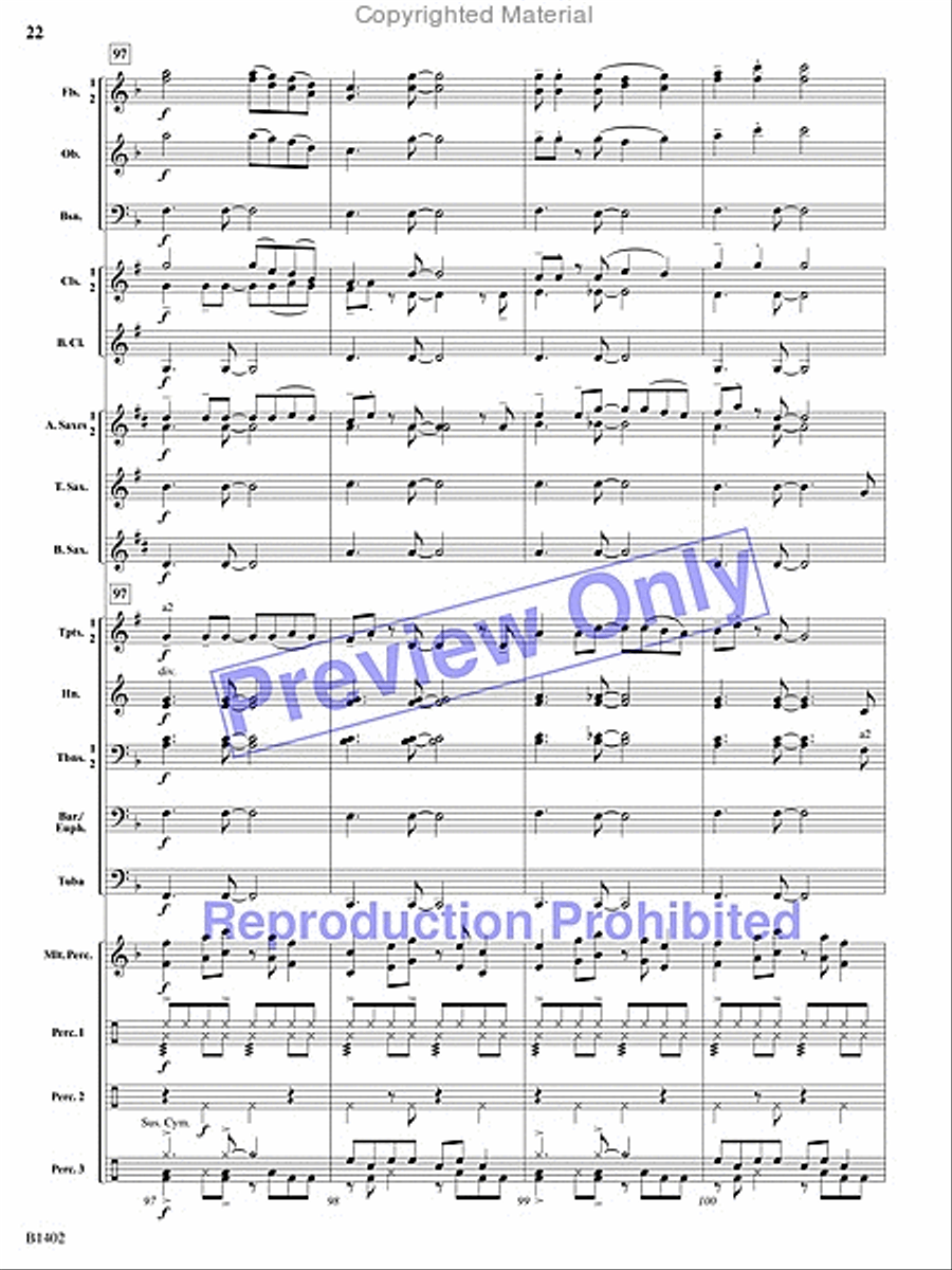 A Jammin' Caribbean Christmas Concert Band scores gallery preview page 43