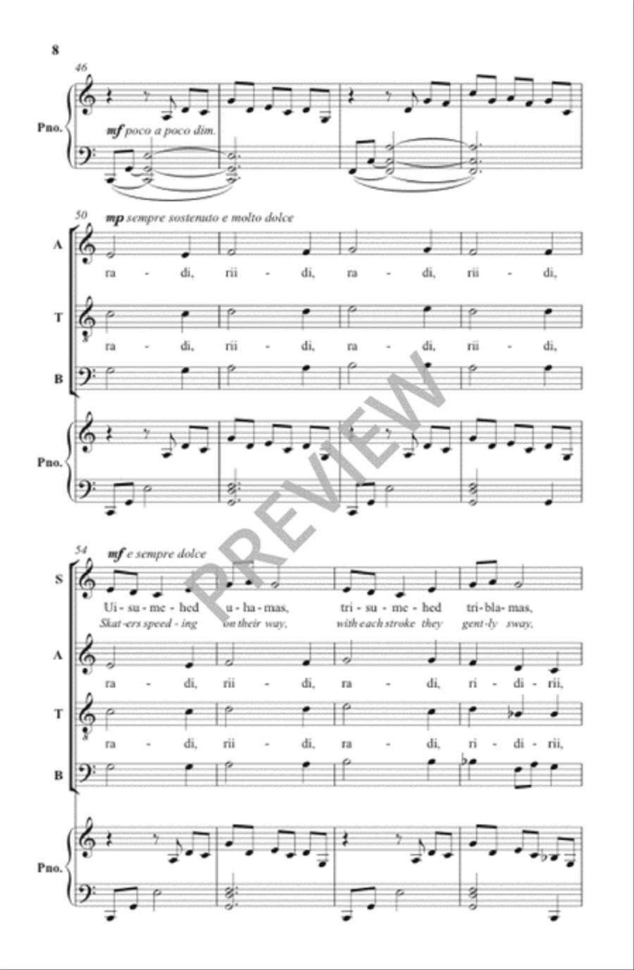 Skating (Uisutamas) 4-Part scores gallery preview page 9
