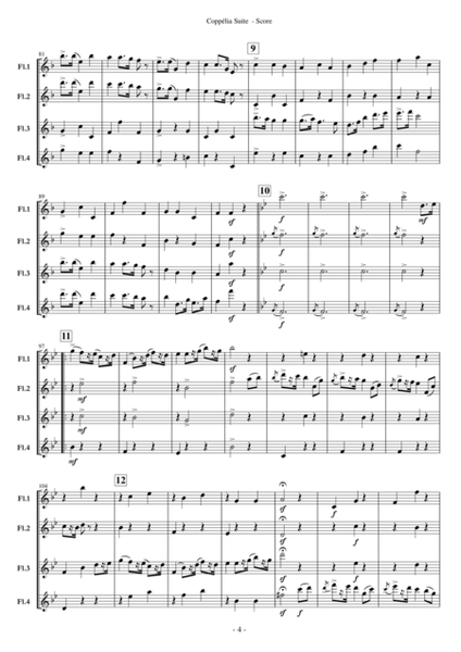 Coppelia Suite for Flute Quartet image number null
