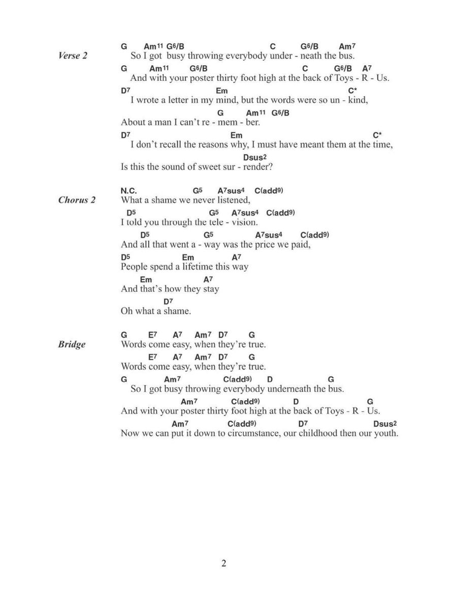 Shame Shame Acoustic Guitar scores gallery preview page 2