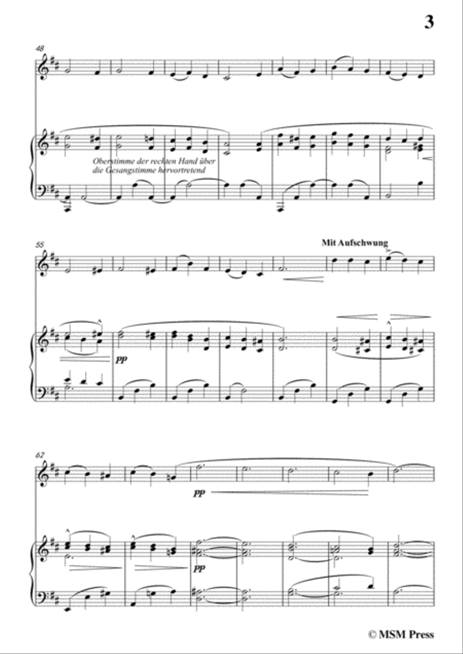Mahler-Wo die schönen Trompeten blasen, for Violin and Piano Violin Solo scores gallery preview page 5