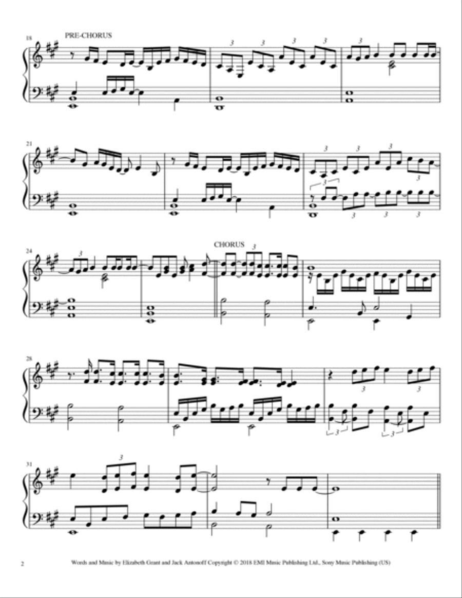 Mariner's Apartment Complex Piano Solo scores gallery preview page 2
