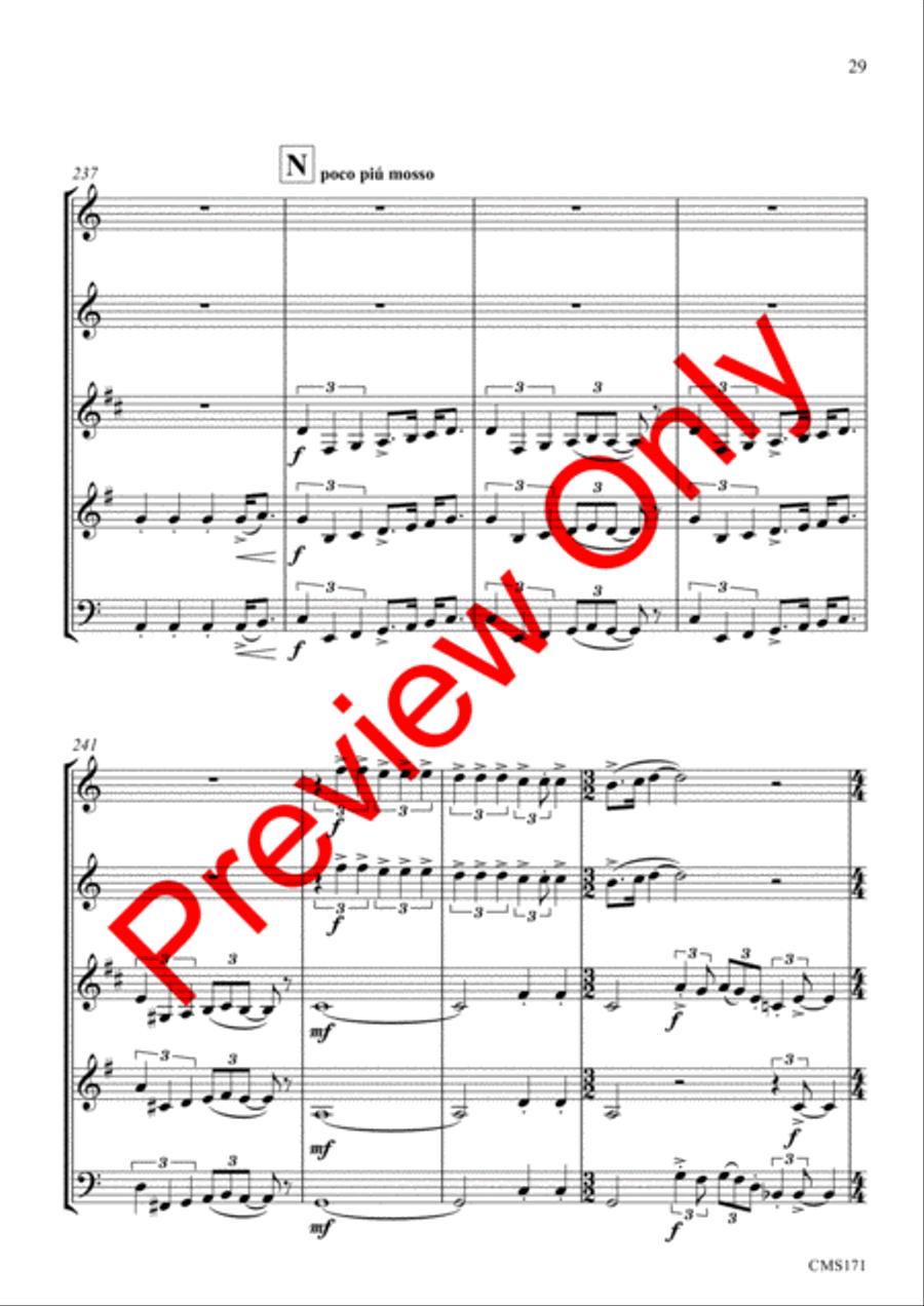 Queen Medley Fantasy Woodwind Quintet scores gallery preview page 32