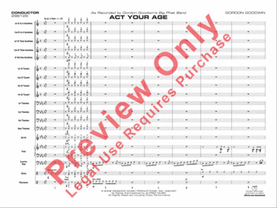 Act Your Age Jazz Ensemble scores gallery preview page 4