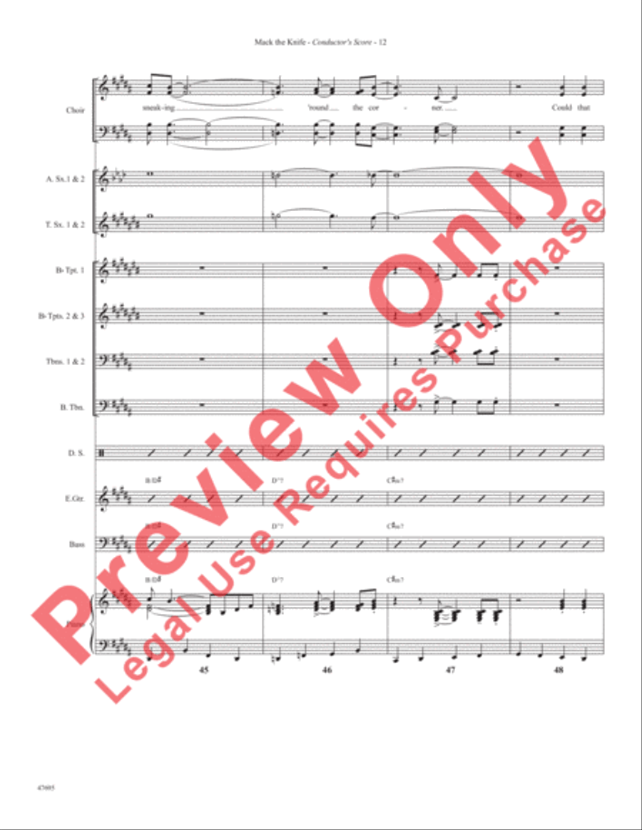 Mack the Knife Choir scores gallery preview page 14