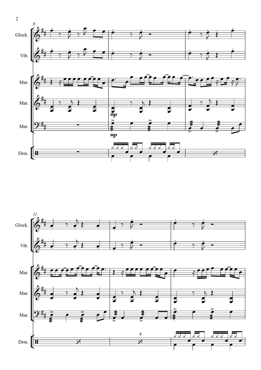 Tusa Percussion Ensemble scores gallery preview page 4