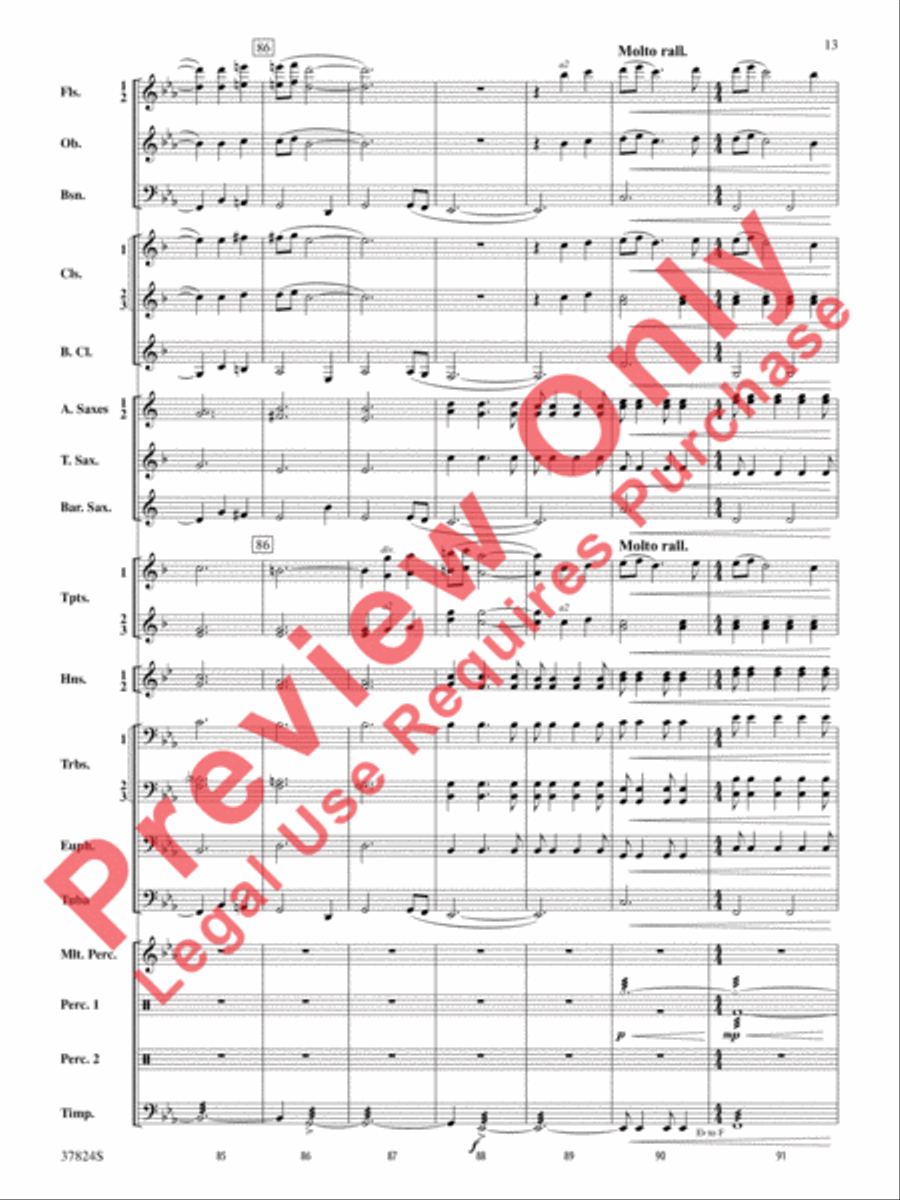 Shadows of the Equinox Shadows of the Equinox Concert Band scores gallery preview page 14