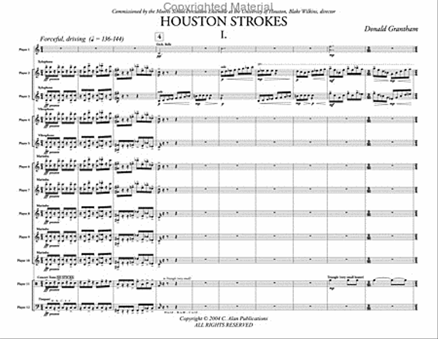 Houston Strokes Percussion Ensemble scores gallery preview page 2
