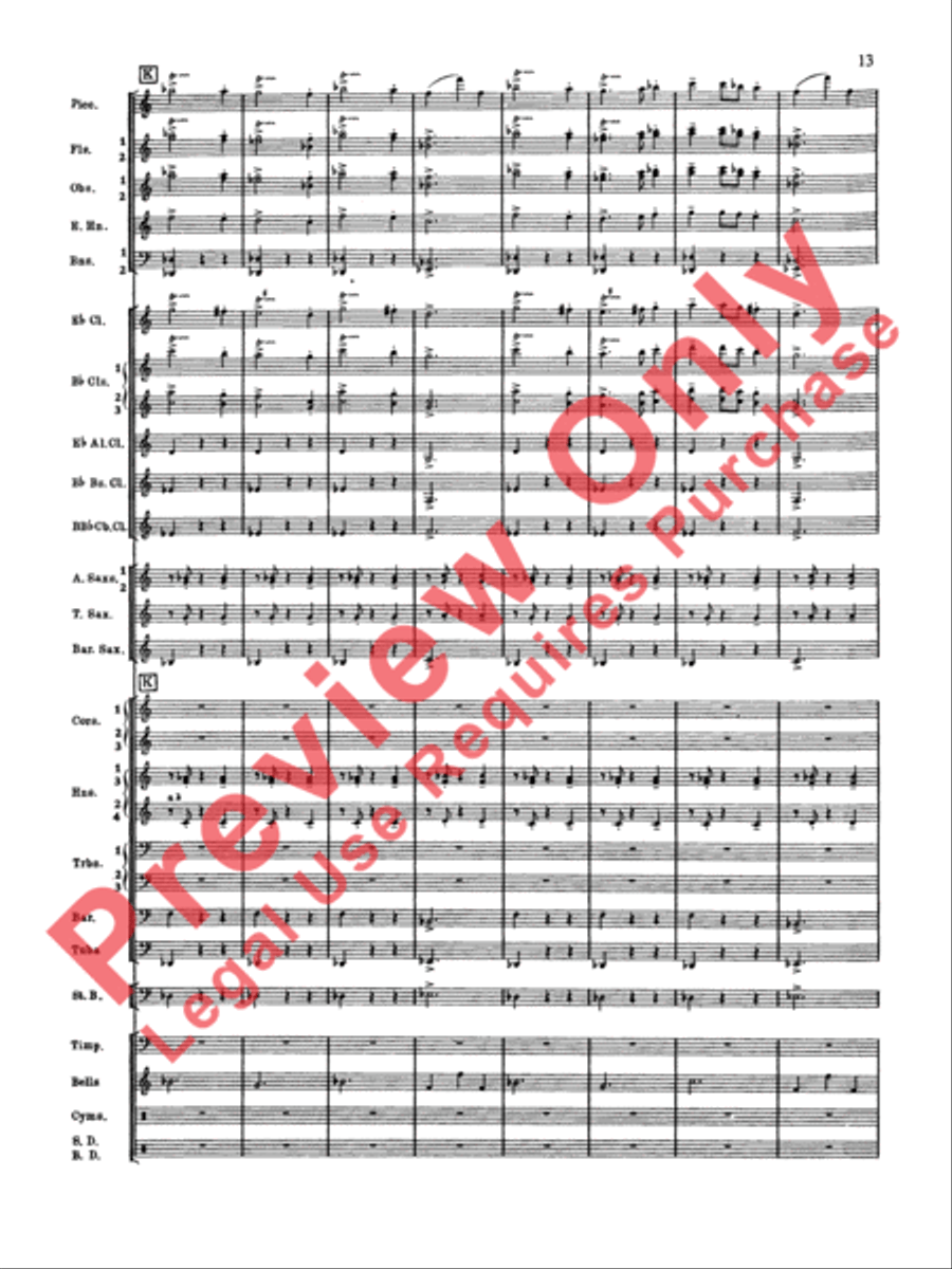 Symphonic Dance No. 2 Concert Band scores gallery preview page 14