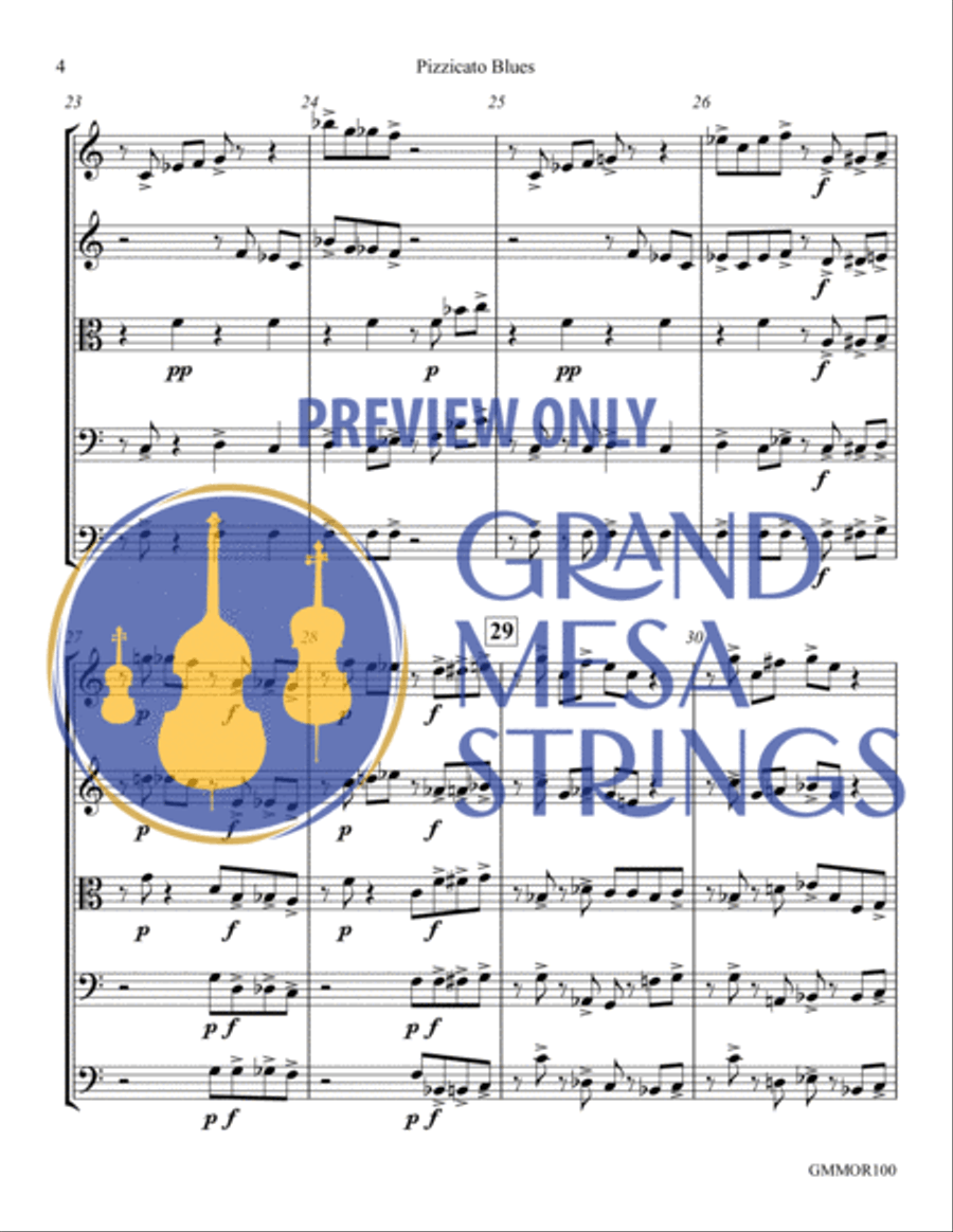 Pizzicato Blues Pizzicato Blues String Orchestra scores gallery preview page 5