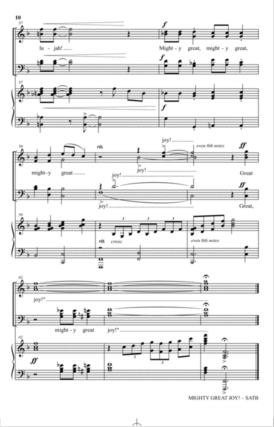 Mighty Great Joy! (arr. Patti Drennan) 4-Part scores gallery preview page 9