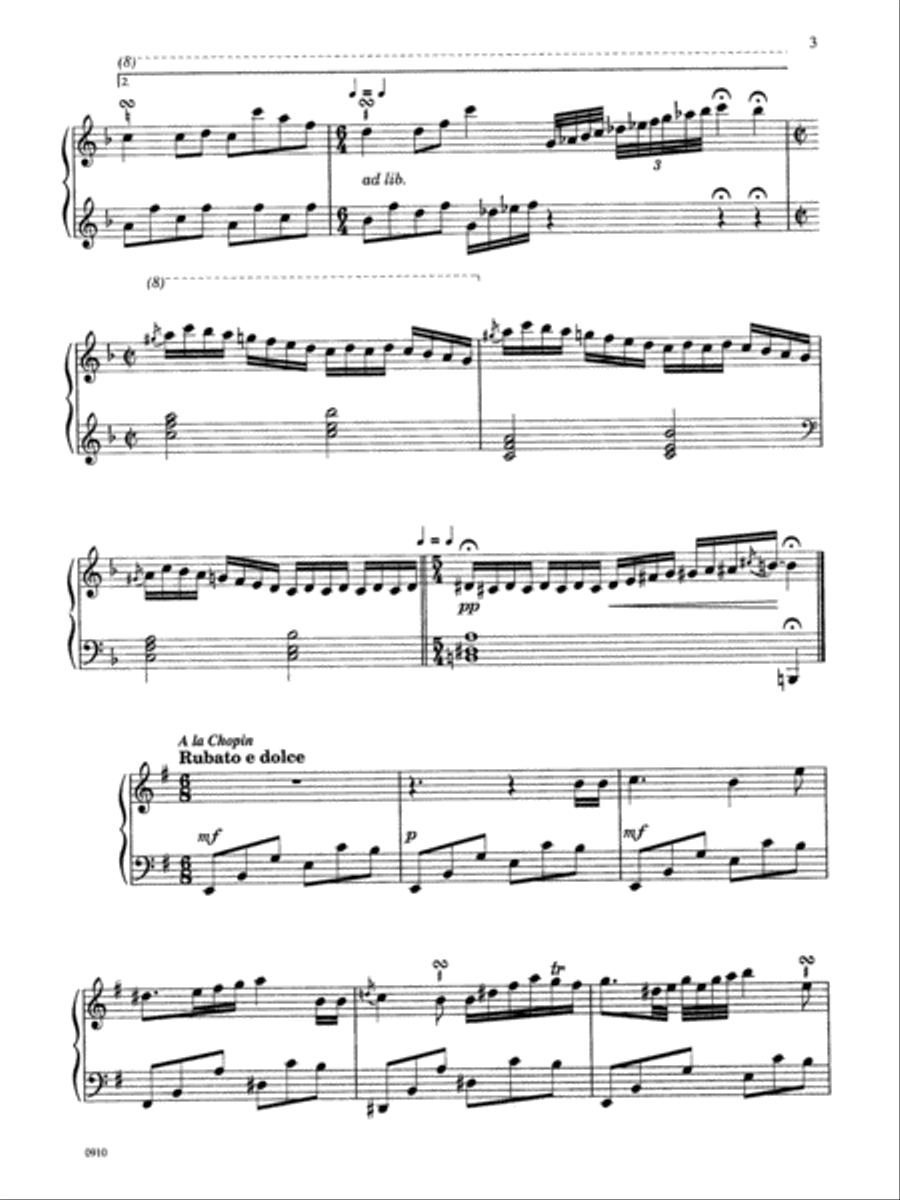 Happy Birthday to You Theme & Variations Piano Solo scores gallery preview page 3