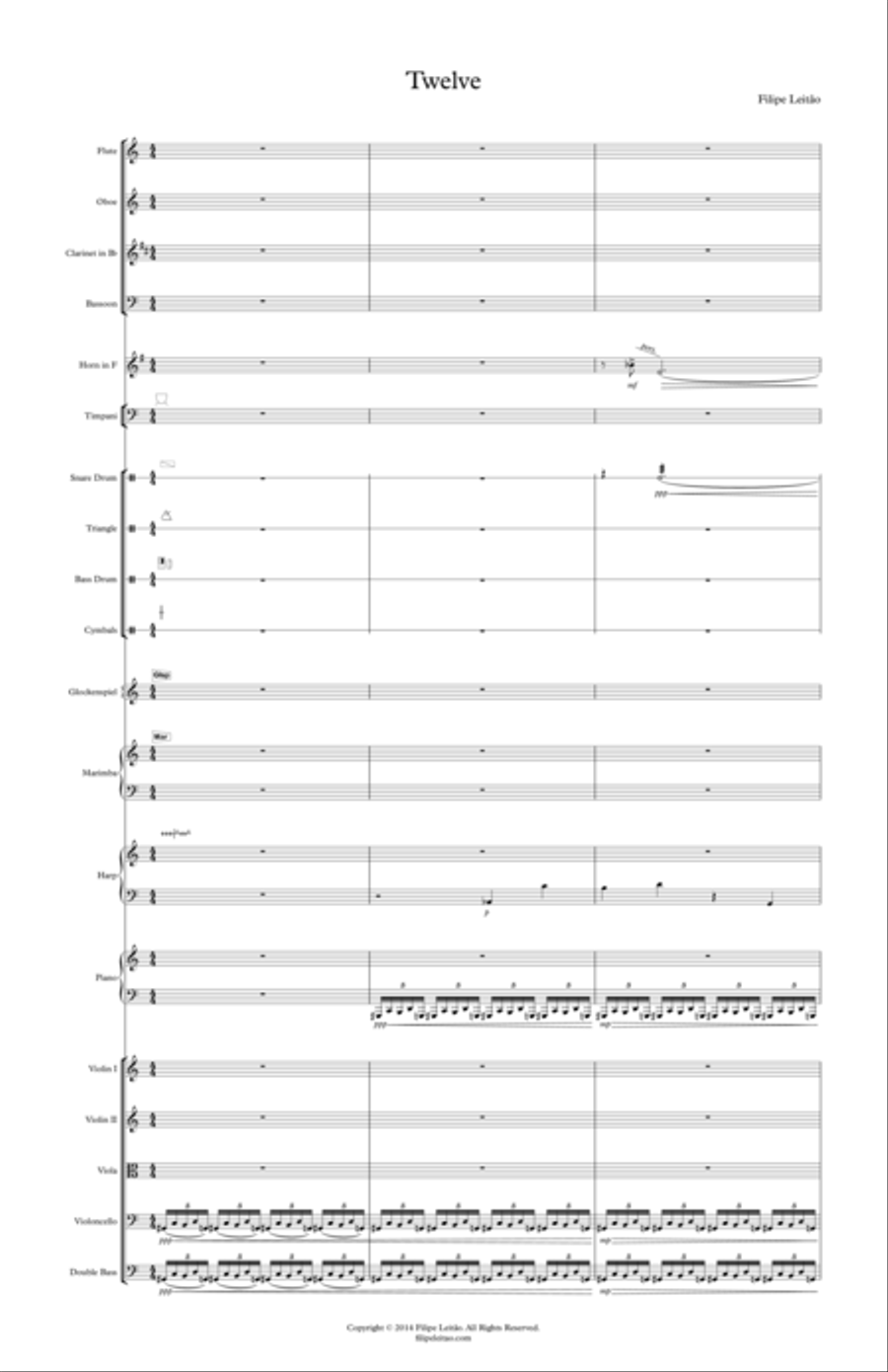 Twelve Percussion Ensemble scores gallery preview page 1