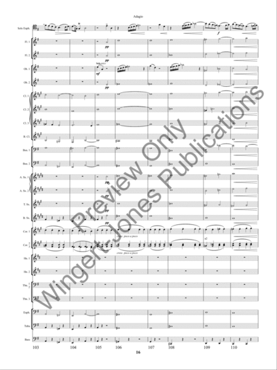 Adagio Solo Euphonium and Winds Concert Band scores gallery preview page 19