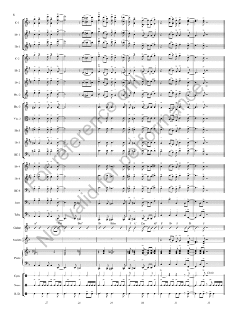 Gospel John Concert Band scores gallery preview page 6