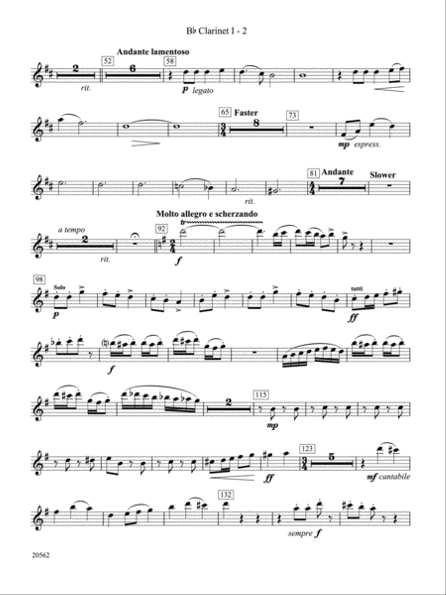 Pablo!: 1st B-flat Clarinet Concert Band scores gallery preview page 2