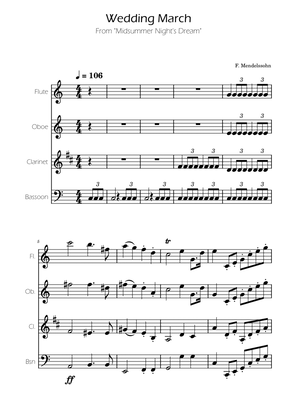 Wedding March - Woodwind quartet - F.Mendelssohn