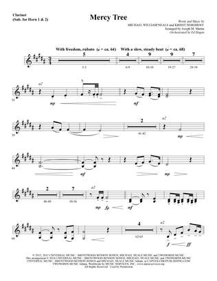 Mercy Tree - Clarinet (sub. Horn 1-2)