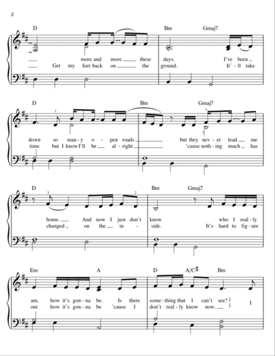 Every Part Of Me Easy Piano scores gallery preview page 2