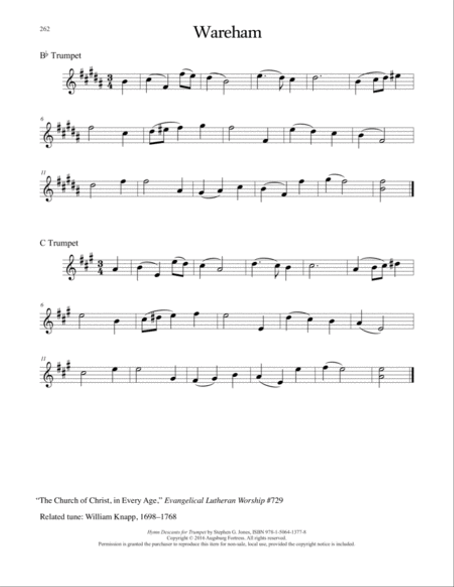 Hymn Descants for Trumpet C Trumpet scores gallery preview page 263