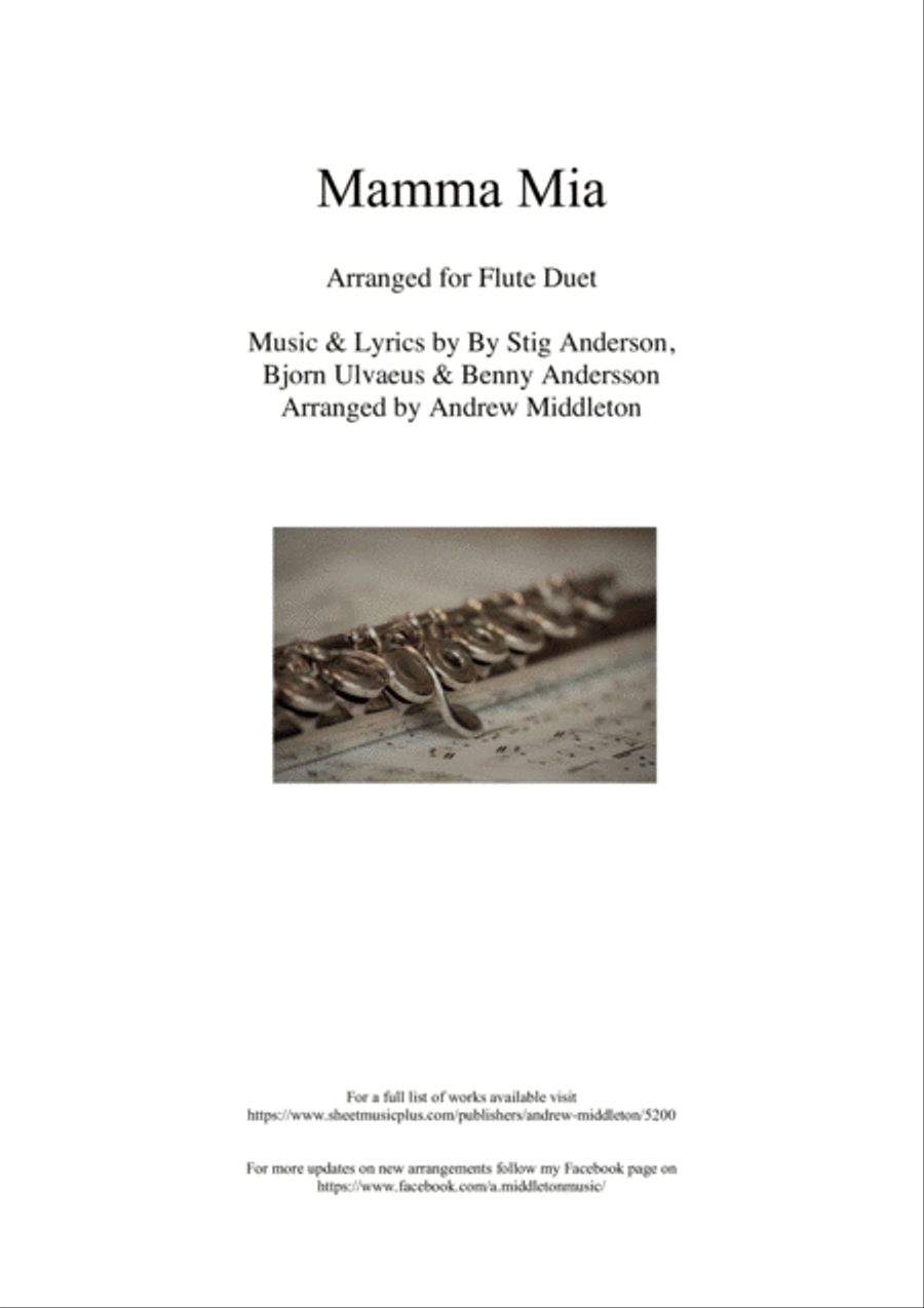 Mamma Mia Flute Duet scores gallery preview page 1