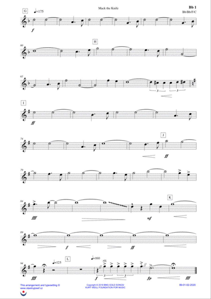 Mack The Knife Mack The Knife Brass Ensemble scores gallery preview page 5