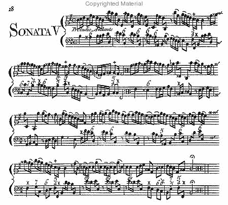 Sonatas for violin with harpsichord bass