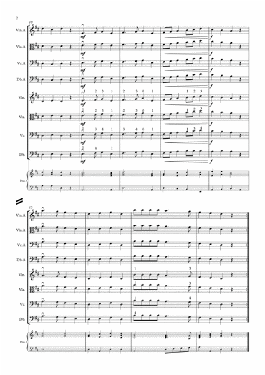 Christmas Songs for Young String Orchestras - Complete Volumes 1-3; mixed difficulties String Orchestra scores gallery preview page 3