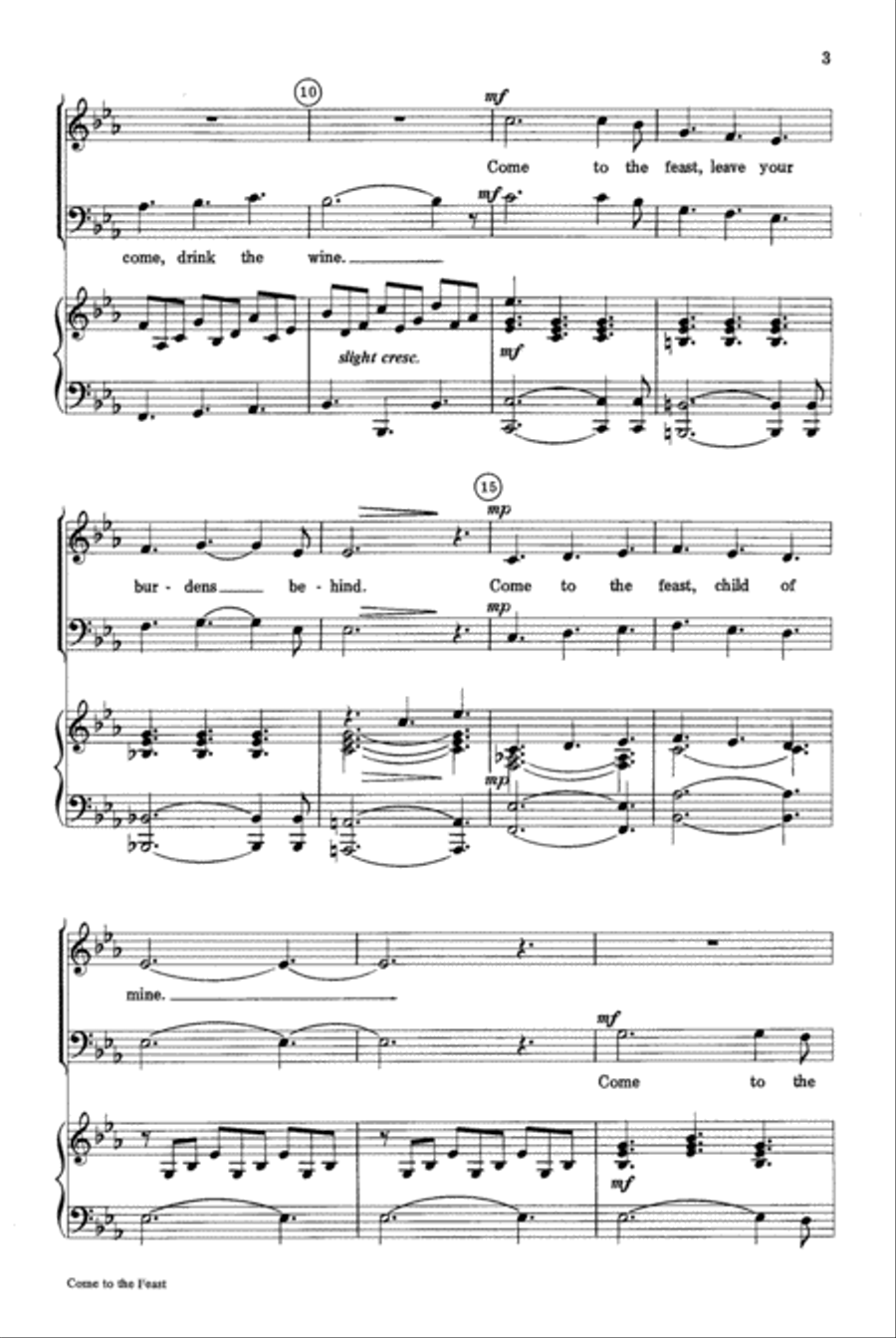 Come to the Feast Come to the Feast 2-Part scores gallery preview page 3