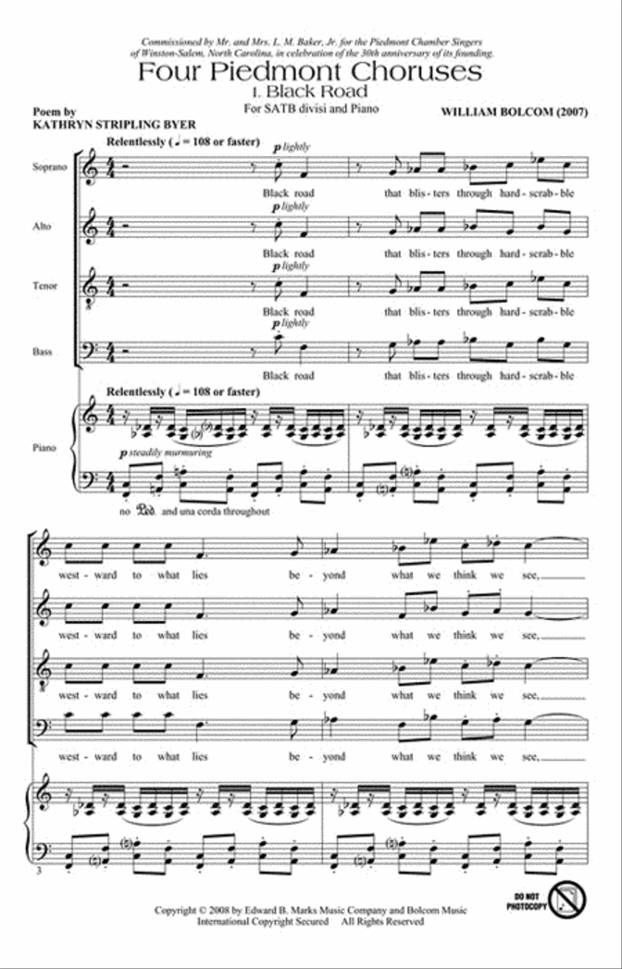 Four Piedmont Choruses Four Piedmont Choruses Divisi scores gallery preview page 2