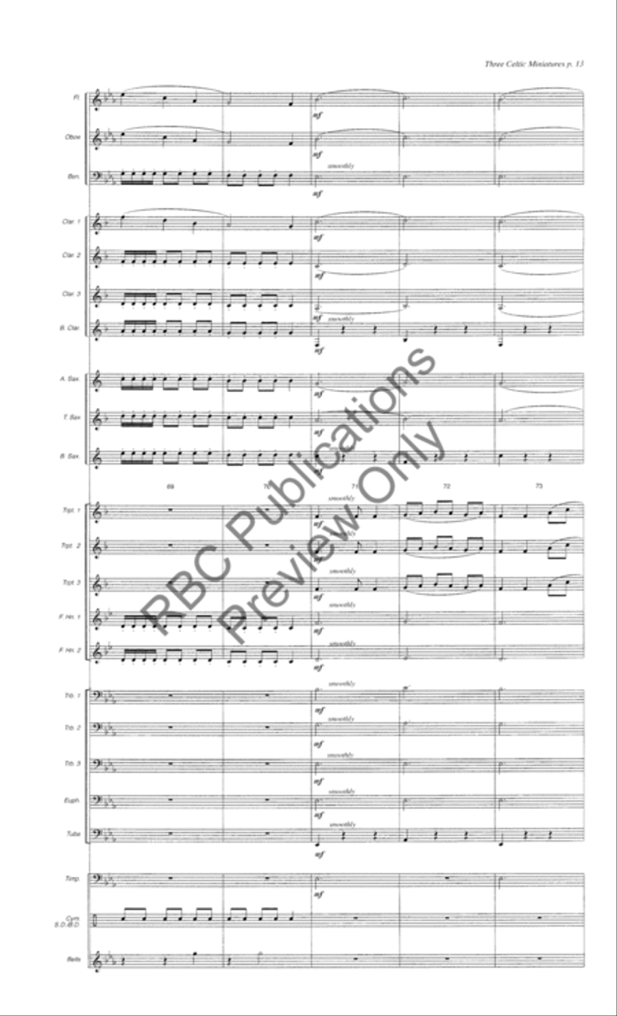 Three Celtic Miniatures (Score) Concert Band scores gallery preview page 16