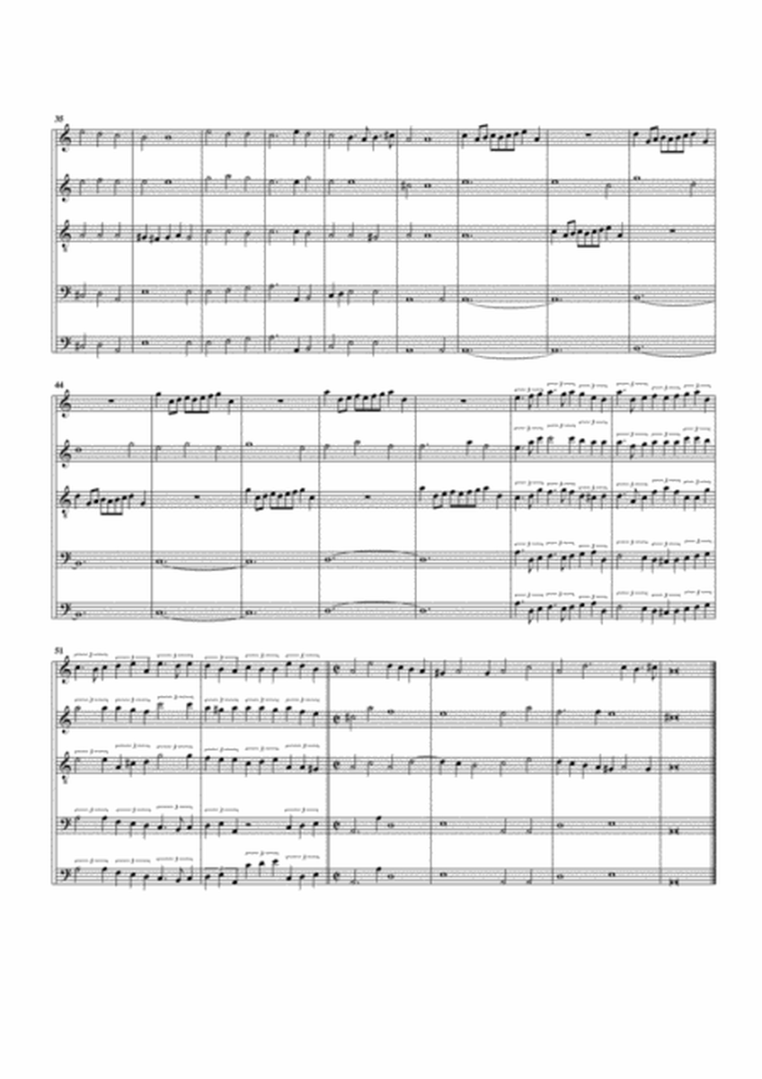Paduan no.5 SSWV 43 (arrangement for 5 recorders)